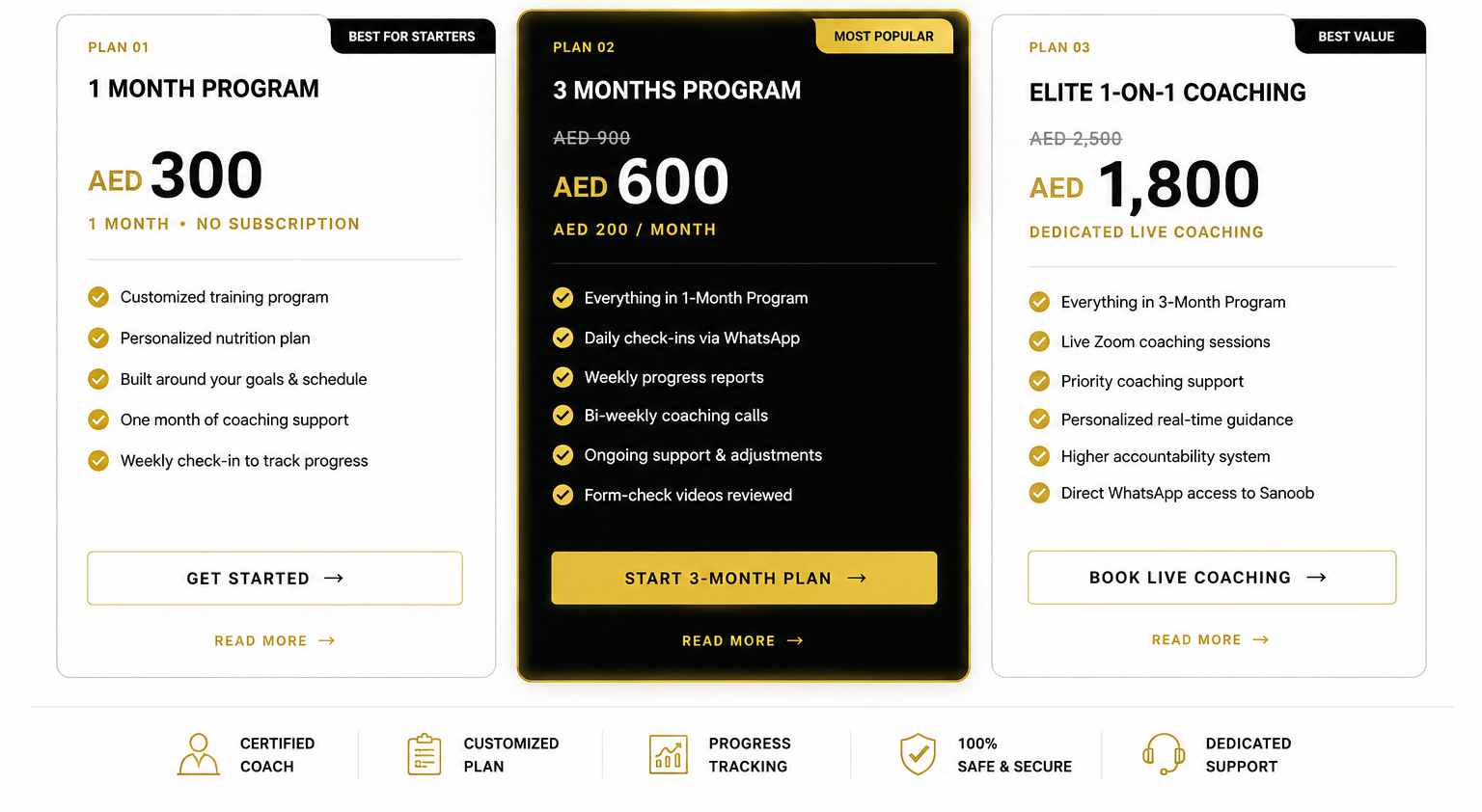 Online Personal Training Pricing